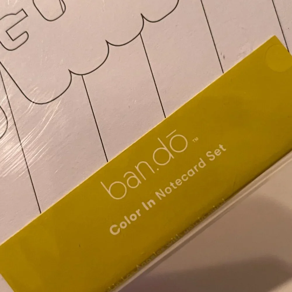 Color In Notecard Set by Bando (2 packages / 10 cards per pack‎ / new)